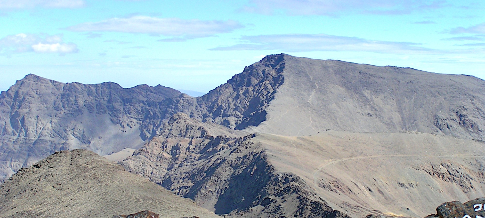 Picos de Sierra Nevada, Mulhacén, Alcazaba